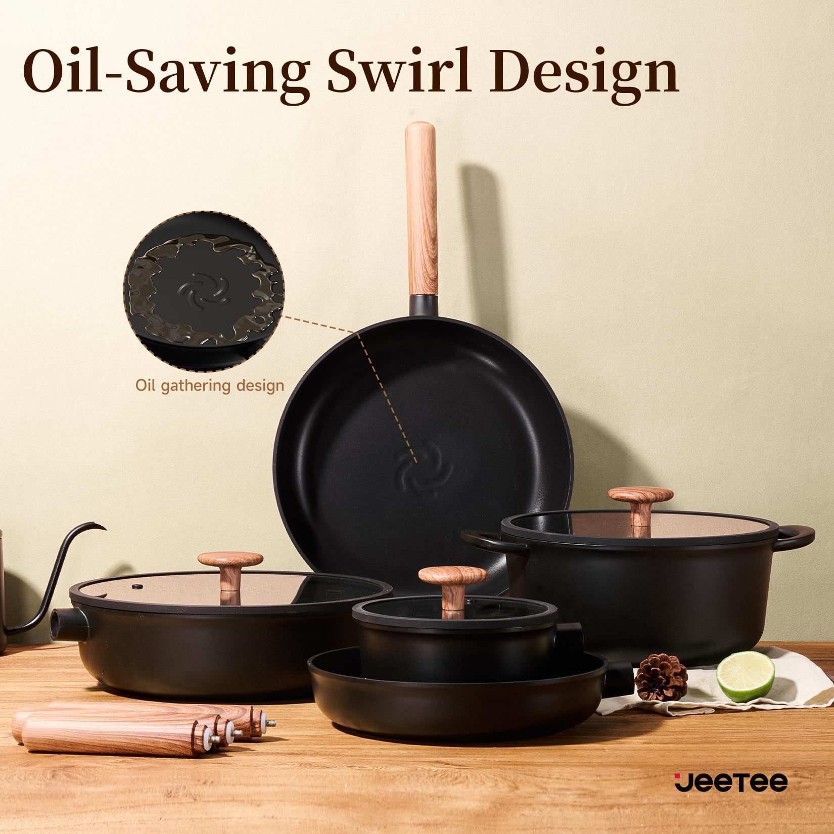 11-Piece Non-Stick Ceramic Cookware Set
