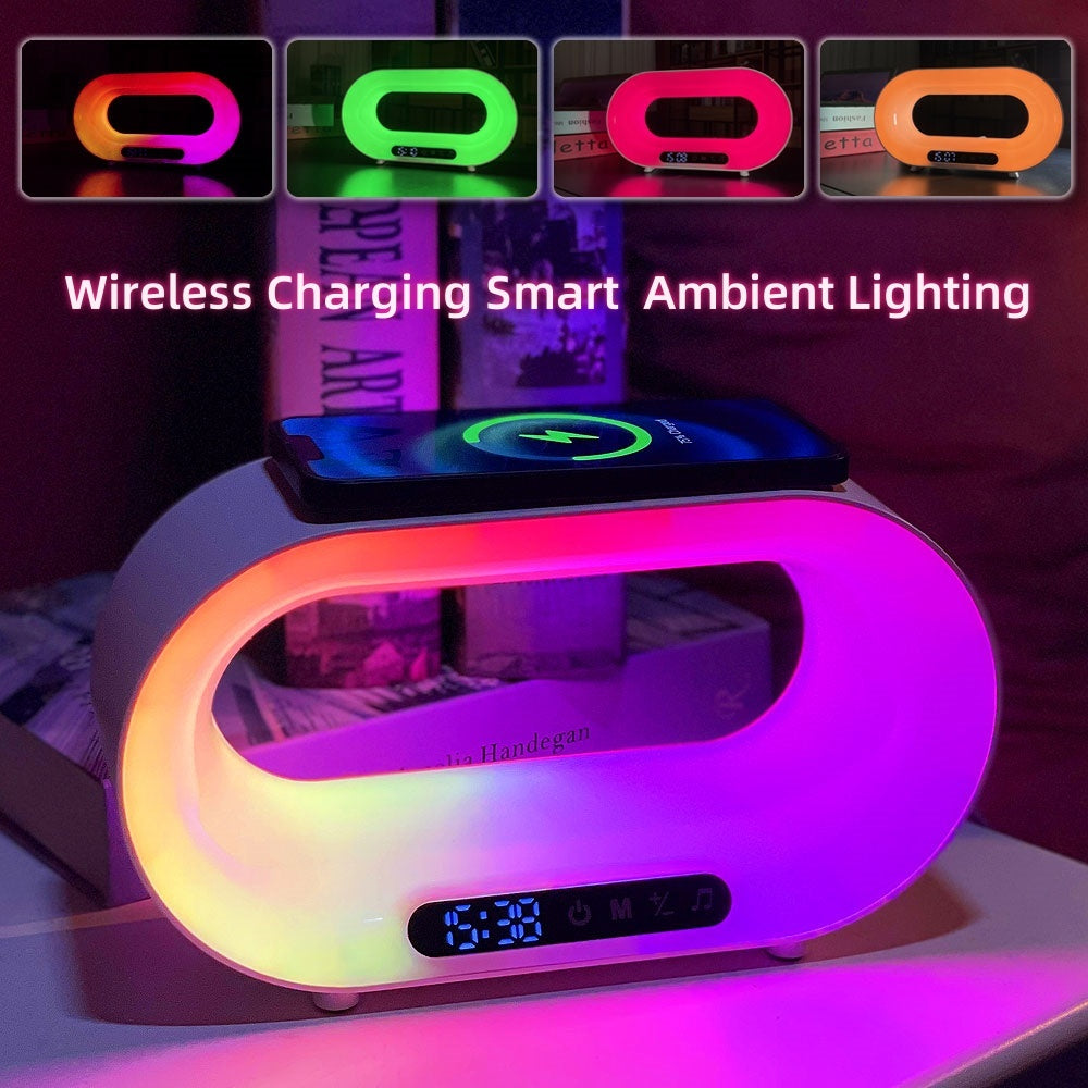 3 In 1 LED Night Light Smart Wireless Charger & Alarm Clock