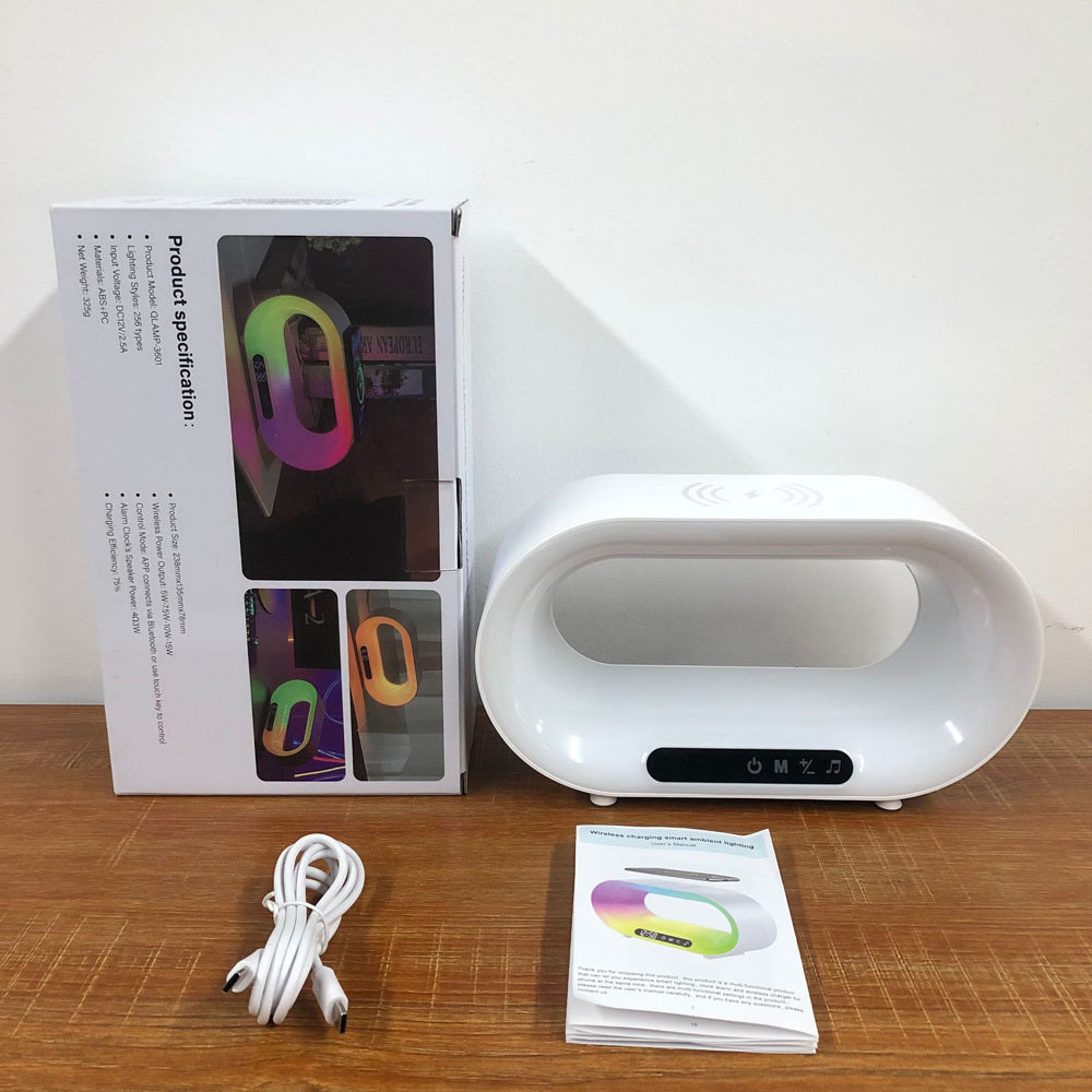 3 In 1 LED Night Light Smart Wireless Charger & Alarm Clock