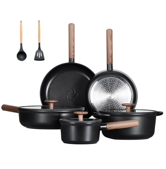 11-Piece Non-Stick Ceramic Cookware Set