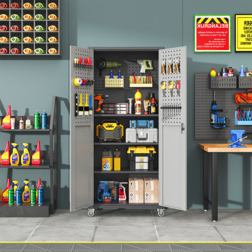 Metal Garage Storage Cabinet With Wheels